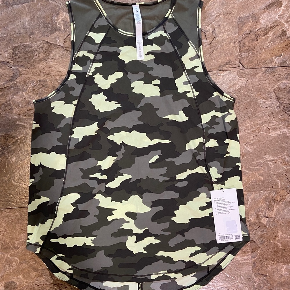 Sculpt Tank Top in Heritage 365  Crispin Green Multi/Medium Olive